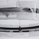 Lámpara colgante de cristal y hierro transparente – detalle