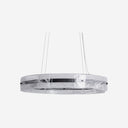 Lámpara colgante de cristal y hierro transparente