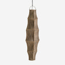 Lámpara colgante de fibra natural – Beige / 44 x 36 x 150 cm