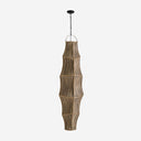 Lámpara colgante de fibra natural – Beige / 44 x 36 x 150 cm