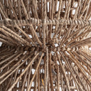 Lámpara colgante de fibra natural en color marrón claro – detalle