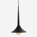 Lámpara colgante de hierro en color negro de líneas contemporáneas