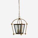 Lámpara colgante de hierro y cristal en color negro