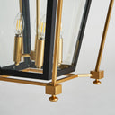 Lámpara colgante de hierro y cristal en color negro – detalle