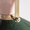 Lámpara colgante de hierro y latón en color verde – detalle