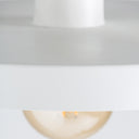 Lámpara colgante de hierro y madera de mango en color blanco – detalle