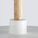 Lámpara colgante de hierro y madera de mango en color blanco – detalle