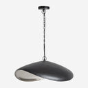 Lámpara colgante de líneas contemporáneas – Negro / 74 x 53 x 24 cm / Hierro