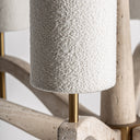 Lámpara colgante de mármol y metal en color beige – detalle