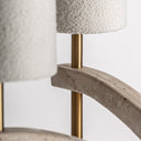 Lámpara colgante de mármol y metal en color beige – detalle