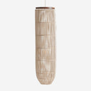 Lámpara colgante de ratán y madera de suar en color marrón claro – 27 x 27 x 105 cm