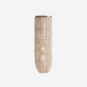 Lámpara colgante de ratán y madera de suar en color marrón claro