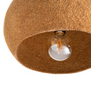 Lámpara colgante de resina en color terracota – detalle