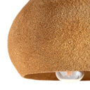 Lámpara colgante de resina en color terracota – detalle
