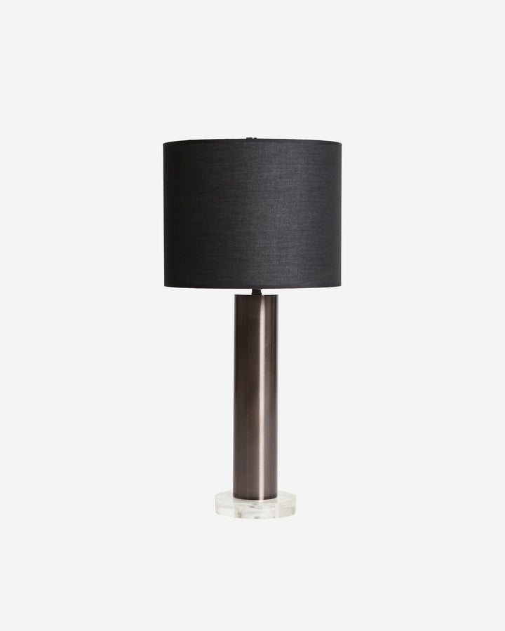 Lámpara de mesa de acero en color negro KLAHE