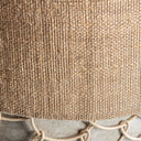 Lámpara de mesa de cemento y ratán en color gris – detalle