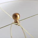 Lámpara de mesa de hierro y cristal transparente – detalle