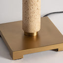 Lámpara de mesa de hierro y mármol en color dorado 40 x 87 cm – detalle