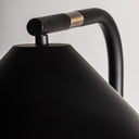 Lámpara de mesa de hierro y mármol en color negro – detalle