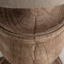 Lámpara de mesa de madera de mango y algodón en color marrón 50 x 94 cm – detalle