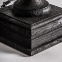 Lámpara de mesa de madera de mango y algodón en color negro 46 x 82 cm – detalle