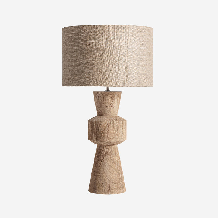 Lámpara de mesa de madera de mango y yute en color marrón 41 x 78 cm