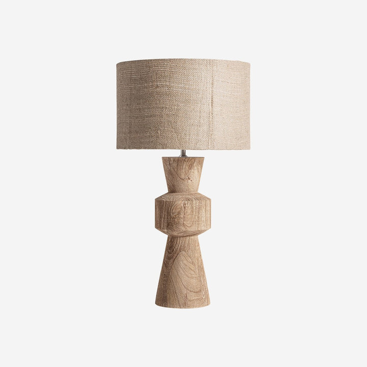 Lámpara de mesa de madera de mango y yute en color marrón 41 x 78 cm