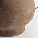 Lámpara de mesa de madera de mango y yute en color marrón 46 x 84 cm – detalle