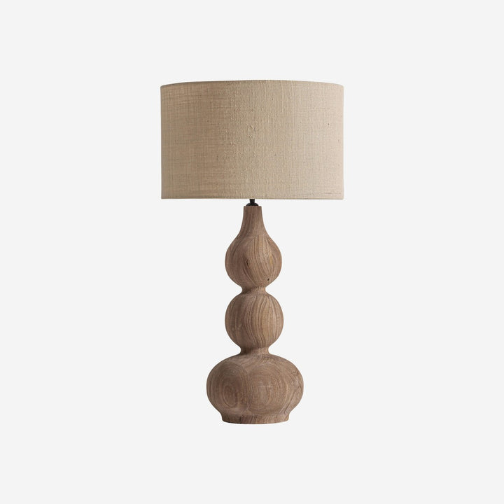 Lámpara de mesa de madera de mango y yute en color marrón 46 x 84 cm