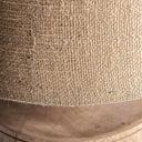 Lámpara de mesa de madera de mango y yute en color marrón 56 x 82 cm – detalle
