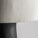 Lámpara de mesa de madera de mango y yute en color negro – detalle