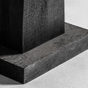 Lámpara de mesa de madera de mango y yute en color negro – detalle