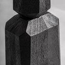 Lámpara de mesa de madera de mango y yute en color negro – detalle