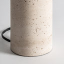 Lámpara de mesa de mármol y hierro en color beige 30 x 44 cm – detalle