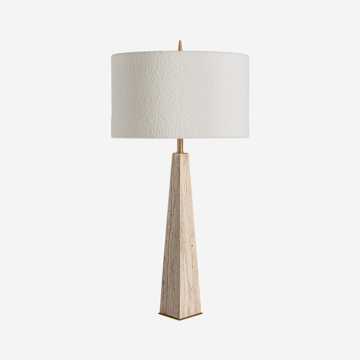 Lámpara de mesa de mármol y hierro en color beige 43 x 85 cm