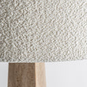 Lámpara de mesa de mármol y hierro en color beige 43 x 85 cm – detalle