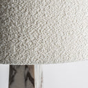Lámpara de mesa de mármol y hierro en color blanco 42 x 85 cm – detalle