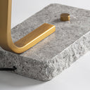 Lámpara de mesa de mármol y hierro en color gris 39 x 18 x 52 cm – detalle