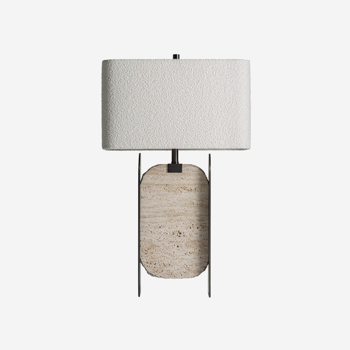 Lámpara de mesa de mármol y hierro en color gris 40 x 25 x 66 cm