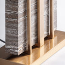 Lámpara de mesa de mármol y hierro en color gris 45 x 25 x 66 cm – detalle
