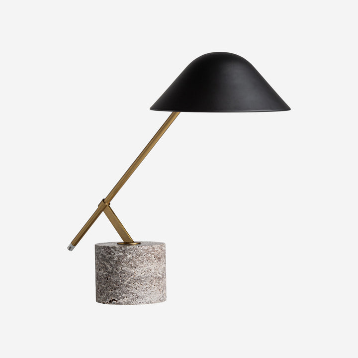 Lámpara de mesa de mármol y hierro en color gris 60 x 28 x 51 cm