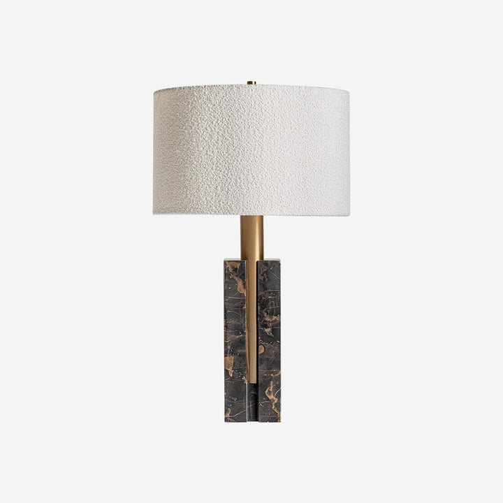 Lámpara de mesa de mármol y hierro
