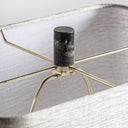 Lámpara de mesa de mármol y metal en color negro 38 x 25 x 76 cm – detalle