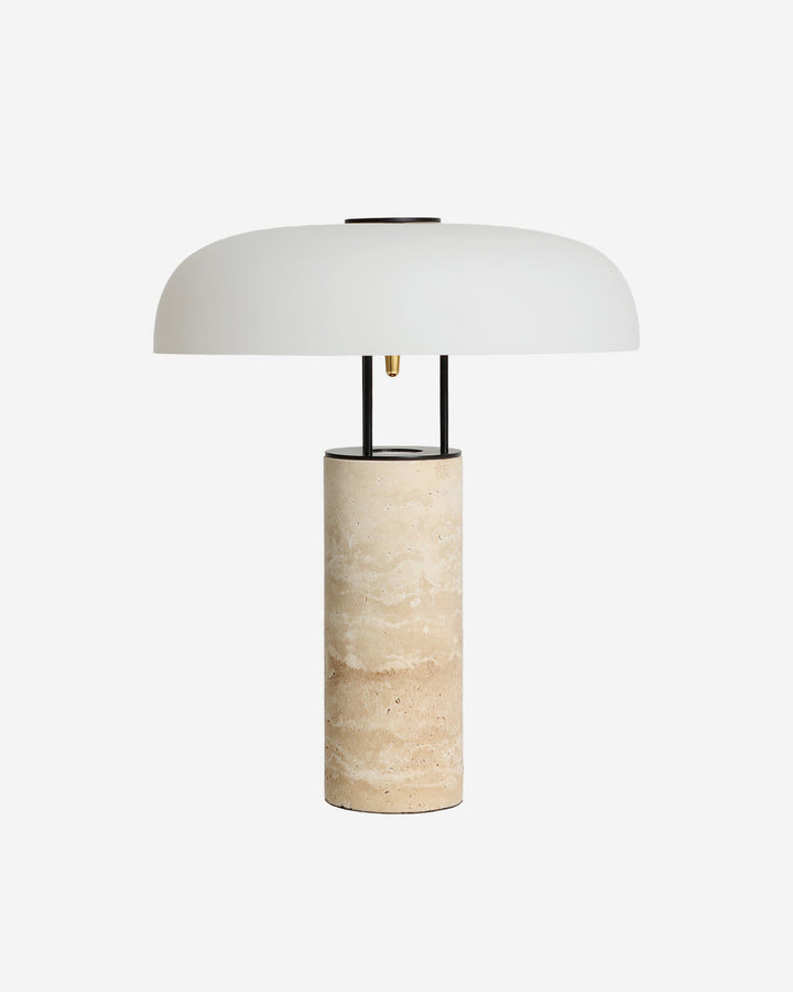 Lámpara de mesa de travertino en color beige ZIZER