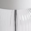 Lámpara de mesa de vidrio y hierro transparente – detalle