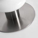 Lámpara de pie de cristal y hierro en color blanco – detalle