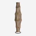 Lámpara de pie de fibra natural – Beige / 50 x 50 x 200 cm