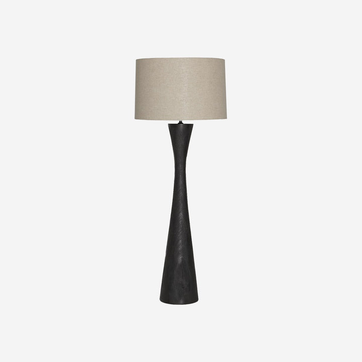 Lámpara de pie de madera de mango en color negro BLANZAC