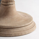 Lámpara de pie de madera de mango y algodón en color marrón claro – detalle