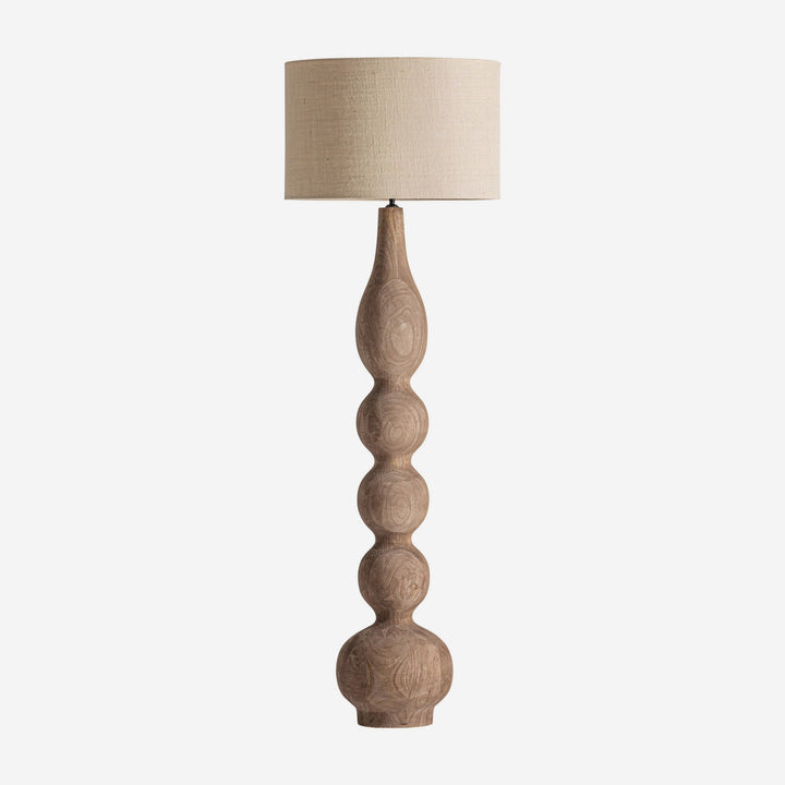 Lámpara de pie de madera de mango y yute en color marrón 50 x 156 cm